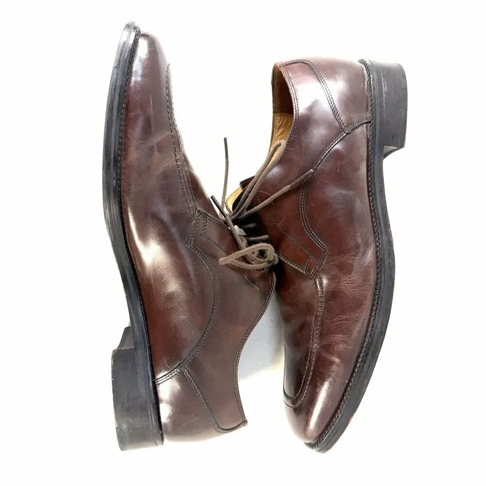 Cole Haan Eaton C07138 Apron Lace Up Oxfords Moc Toe Brown shoes Men's 10.5 M